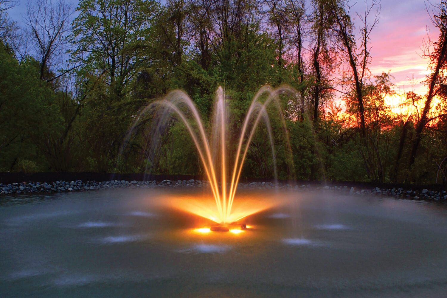 Otterbine's Fountain Glo™ LED Low Voltage Lighting