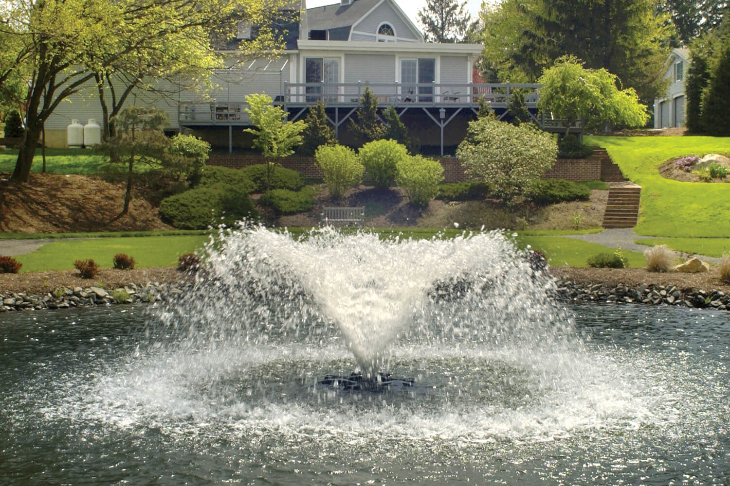 One of Otterbine's Saturn Aerating Fountains