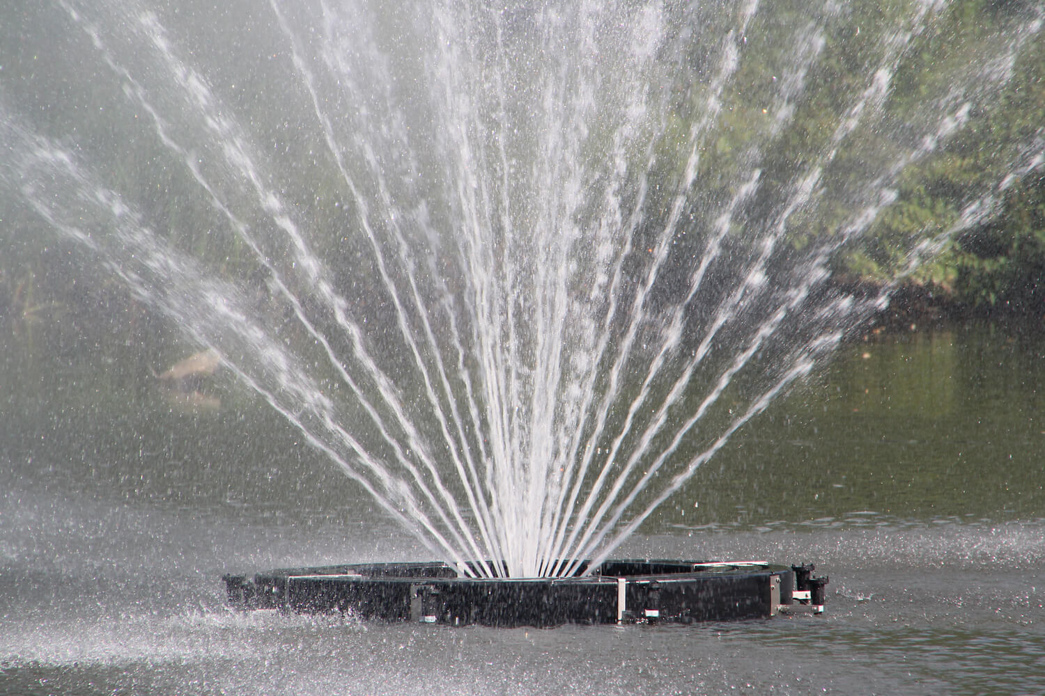 A close-up view of Otterbine's Equinox Aerating Fountain