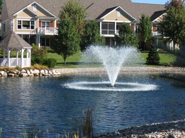 One of Otterbine's Aerating Fountains in a residential area